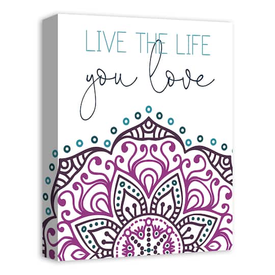 Live The Life You Love 12" x 16" Canvas Wall Art